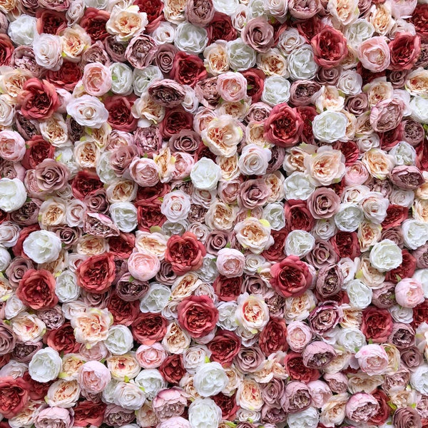 Pink, Peach & Ivory Flower Wall - Starlight Flower Walls