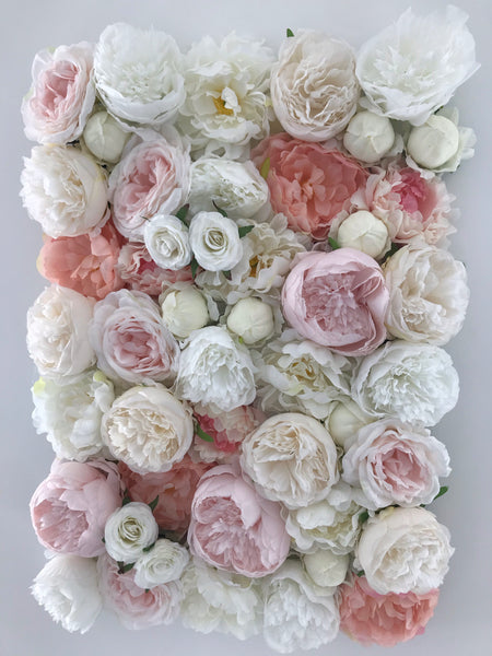 Ivory, White & Pink Flower Wall - Starlight Flower Walls