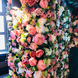 Blush Pinks and Green Foliage Flower Wall - Starlight Flower Walls