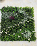 Snow Blossom & Fern Artificial Greenery Wall Panel - Starlight Flower Walls
