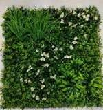 White Lily Meadow Artificial Greenery Wall Panel - Starlight Flower Walls