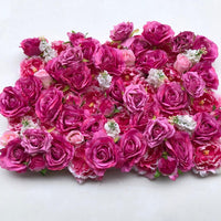 Hot Pink with Ivory Flower Wall - Starlight Flower Walls