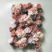 Pink Blush Flower Wall with Grey - Starlight Flower Walls