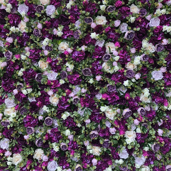 Purple Foliage Flower Wall - Starlight Flower Walls