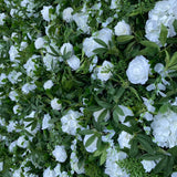 Green Foliage Flower Wall with Whites & Wisteria - Starlight Flower Walls