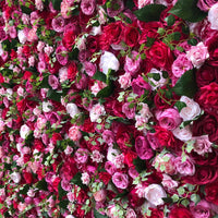 Pink with Green Foliage Flower Wall - Starlight Flower Walls