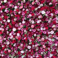 Pink with Green Foliage Flower Wall - Starlight Flower Walls