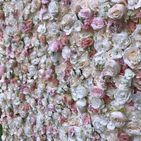 Soft Pink, Peach and Ivory Flower Wall - Starlight Flower Walls